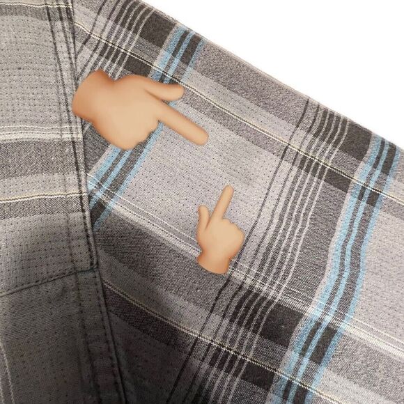 Prana Breath Flannel Shirt Large Blue, Grey  Plaid Check Long Sleeve Lined XL - Picture 3 of 7